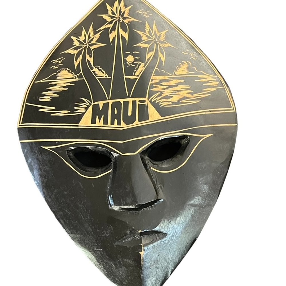 Maui Hawaii Wooden mask